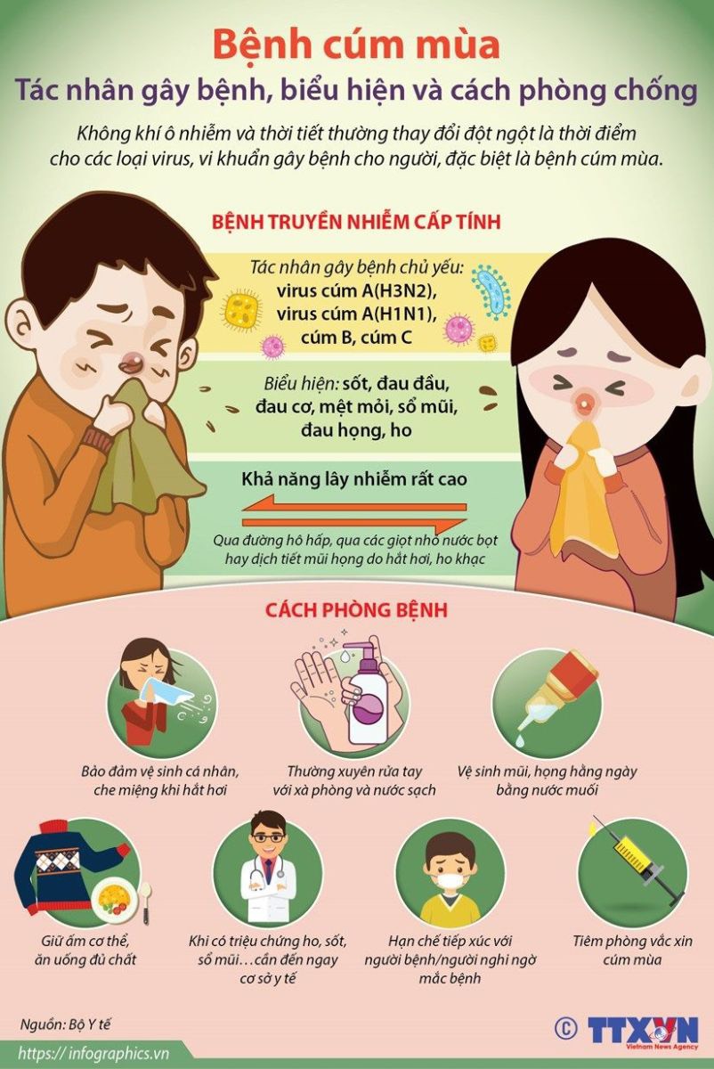 Bệch cúm mùa: Tác nhân gây bệnh, biểu hiện và cách phòng chống