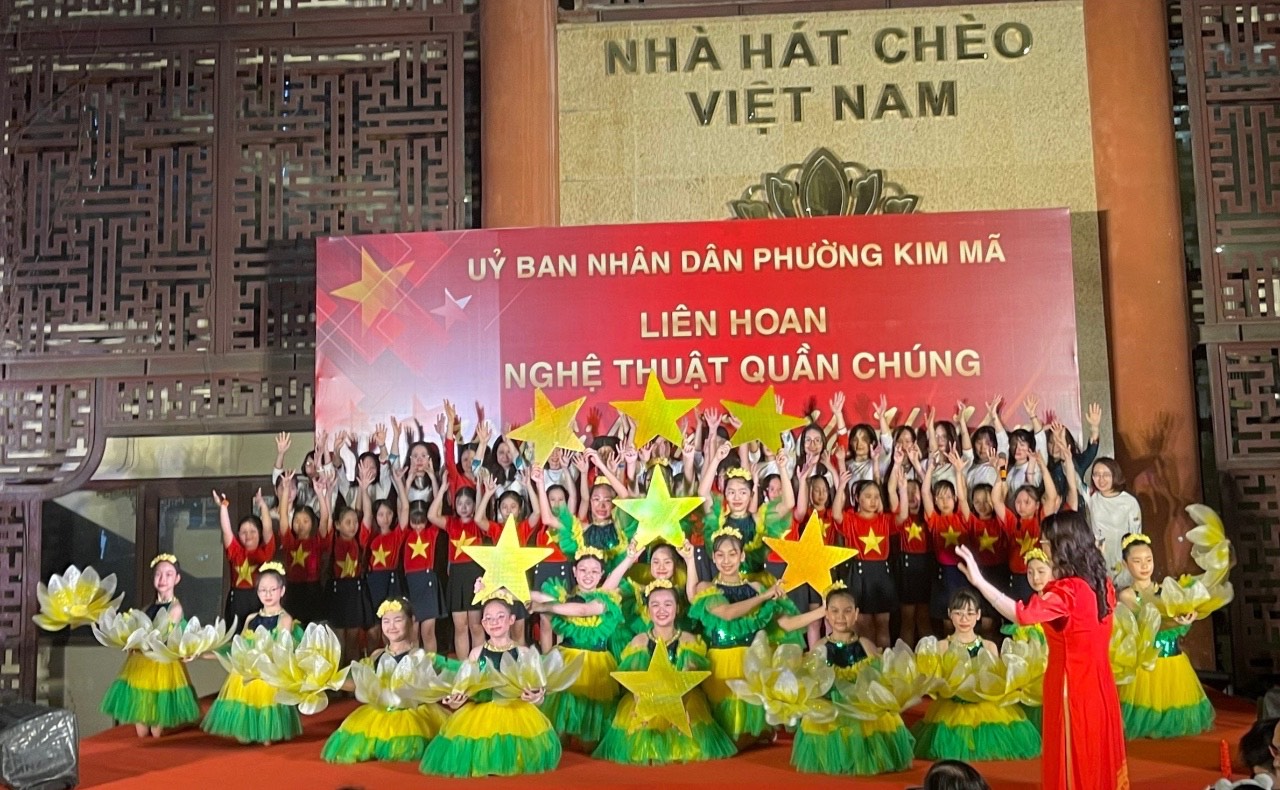Trường Tiểu học Vạn Phúc đạt giải Nhì Liên hoan Nghệ thuật quần chúng “Hà Nội - Niềm tin và hy vọng” của phường Kim Mã